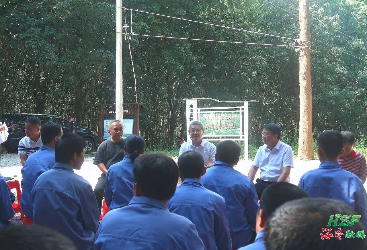 艾轶伦一行人在麻豆av
邦溪分公司邦溪派驻组十六队胶林里与胶工座谈